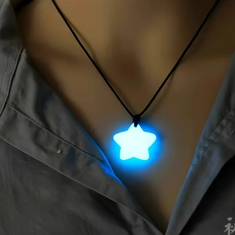 Outdoor Adventure Festival - Glow-in-the-Dark Star Lucky Jade Pendant Necklace