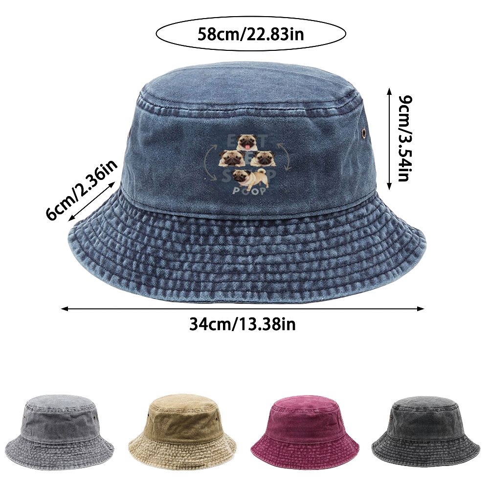 1pc Vintage Washed Bucket Hat  - Outdoor Adventure Festival 评论和价格