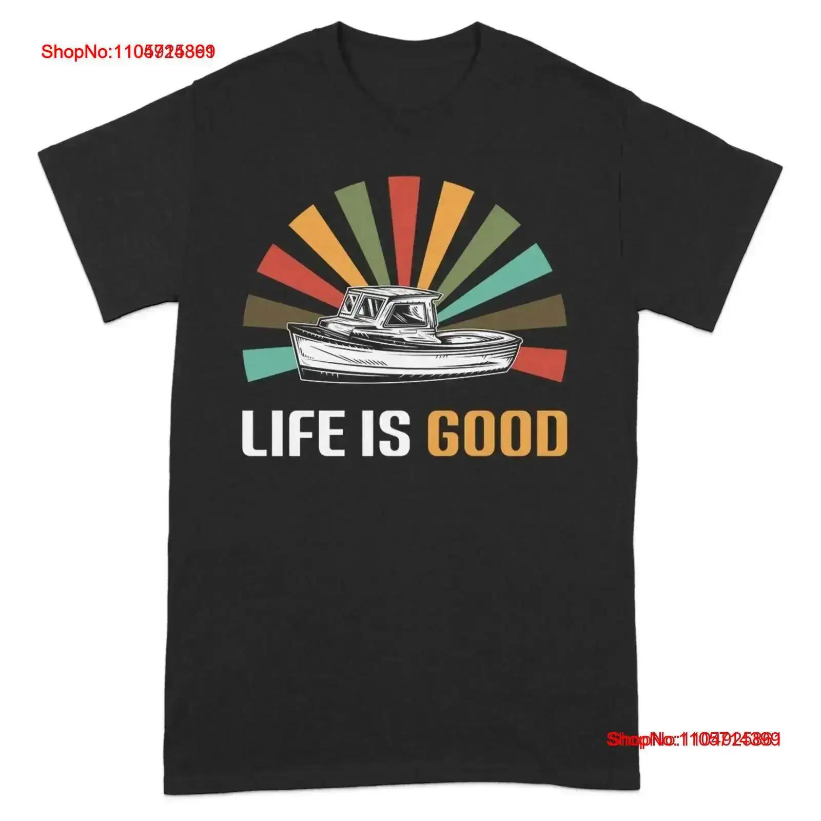 Retro Sunburst Fishing T Shirt - Outdoor Adventure Ideas 评论和价格