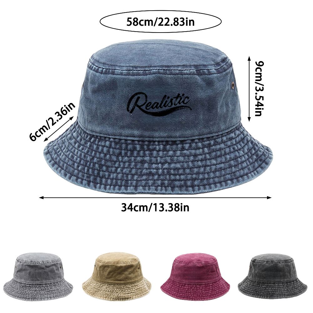 1pc Vintage Washed Bucket Hat  - Outdoor Adventure Festival 评论和价格