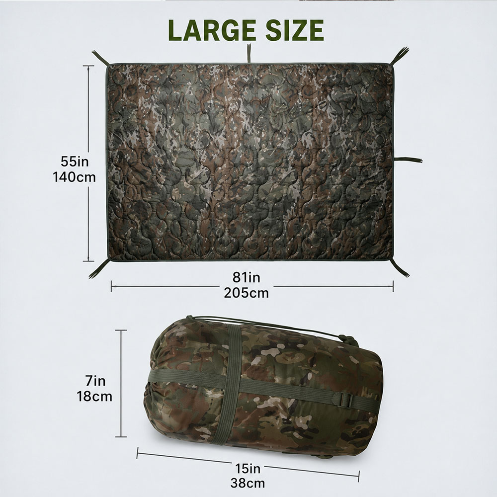 Camouflage Camping Blanket wit - Outdoor Adventure Quilt 评论和价格