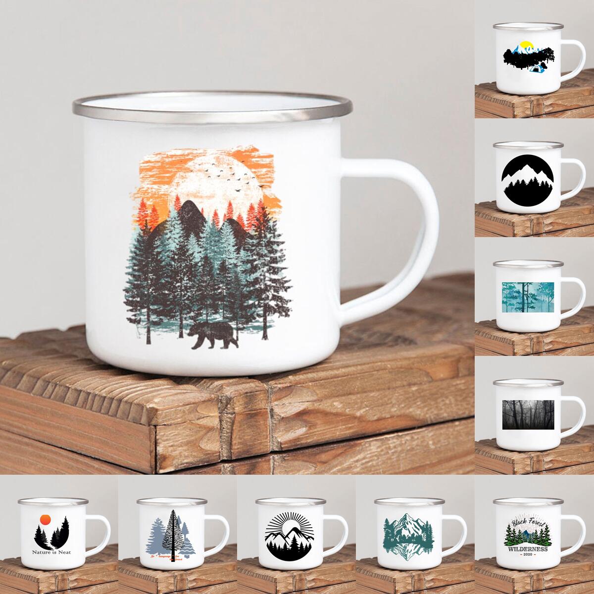 Forest Camp Enamel Coffee Mug  - Outdoor Adventure Ideas 评论和价格