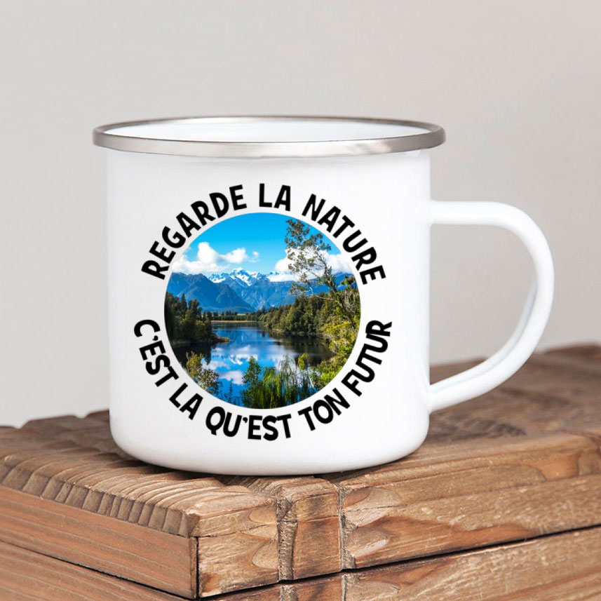 Forest Camp Enamel Coffee Mug  - Outdoor Adventure Ideas 评论和价格