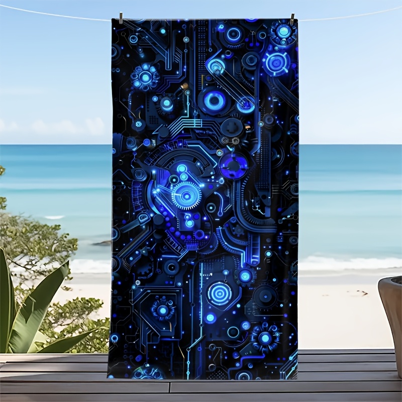 Trending Neon Glow Print Towel - Outdoor Adventure Festival 评论和价格