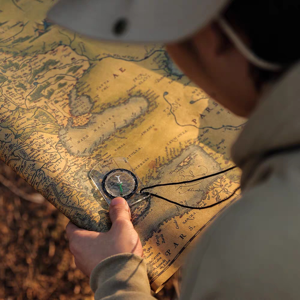 1 PCS New Outdoor Mini Acrylic - Map Compass Orienteering 评论和价格