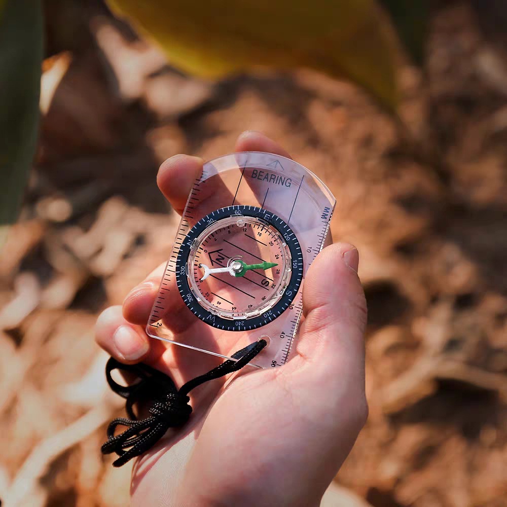 1 PCS New Outdoor Mini Acrylic - Map Compass Orienteering 评论和价格