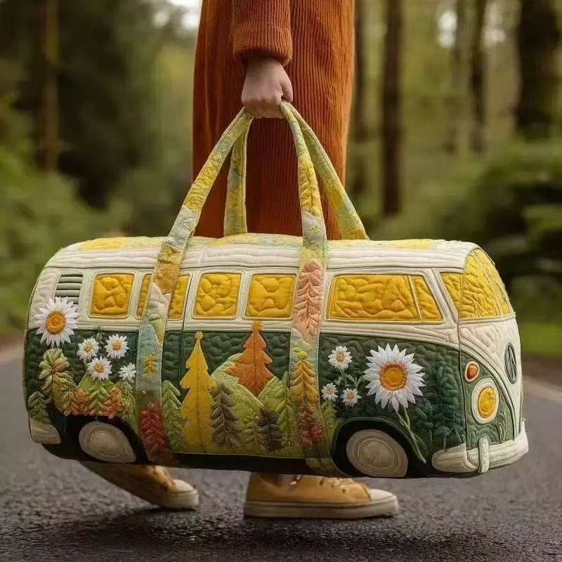 Vintage Camper Van Quilted Duf - Outdoor Adventure Quilt 评论和价格