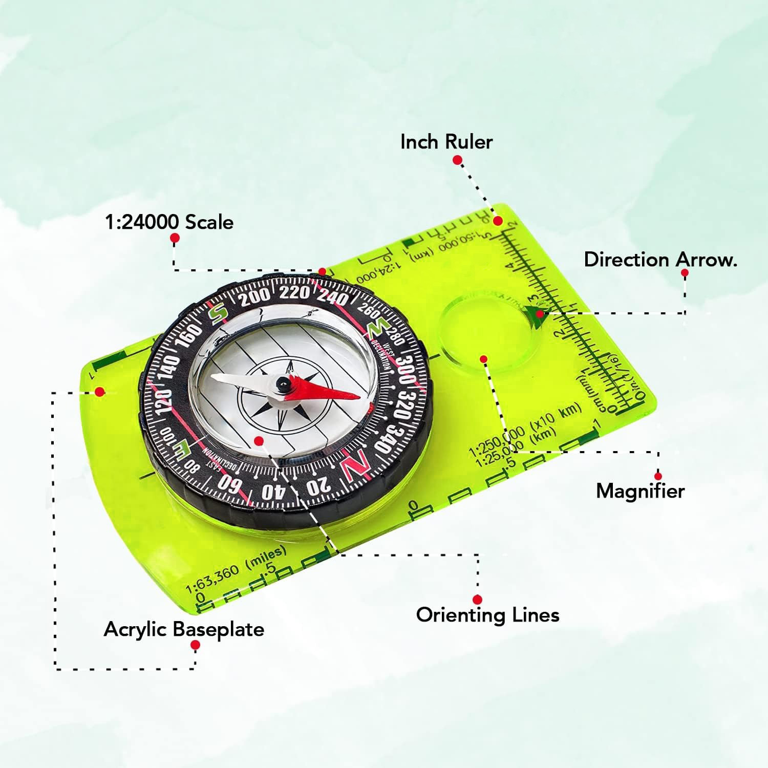YANBIGUO Orienteering Compass  - Map Compass Orienteering 评论和价格