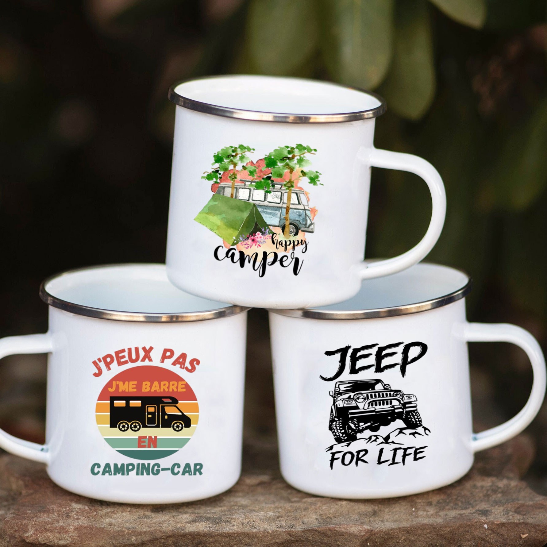 Camping Car Enamel Mug Adventu - Outdoor Adventure Festival 评论和价格