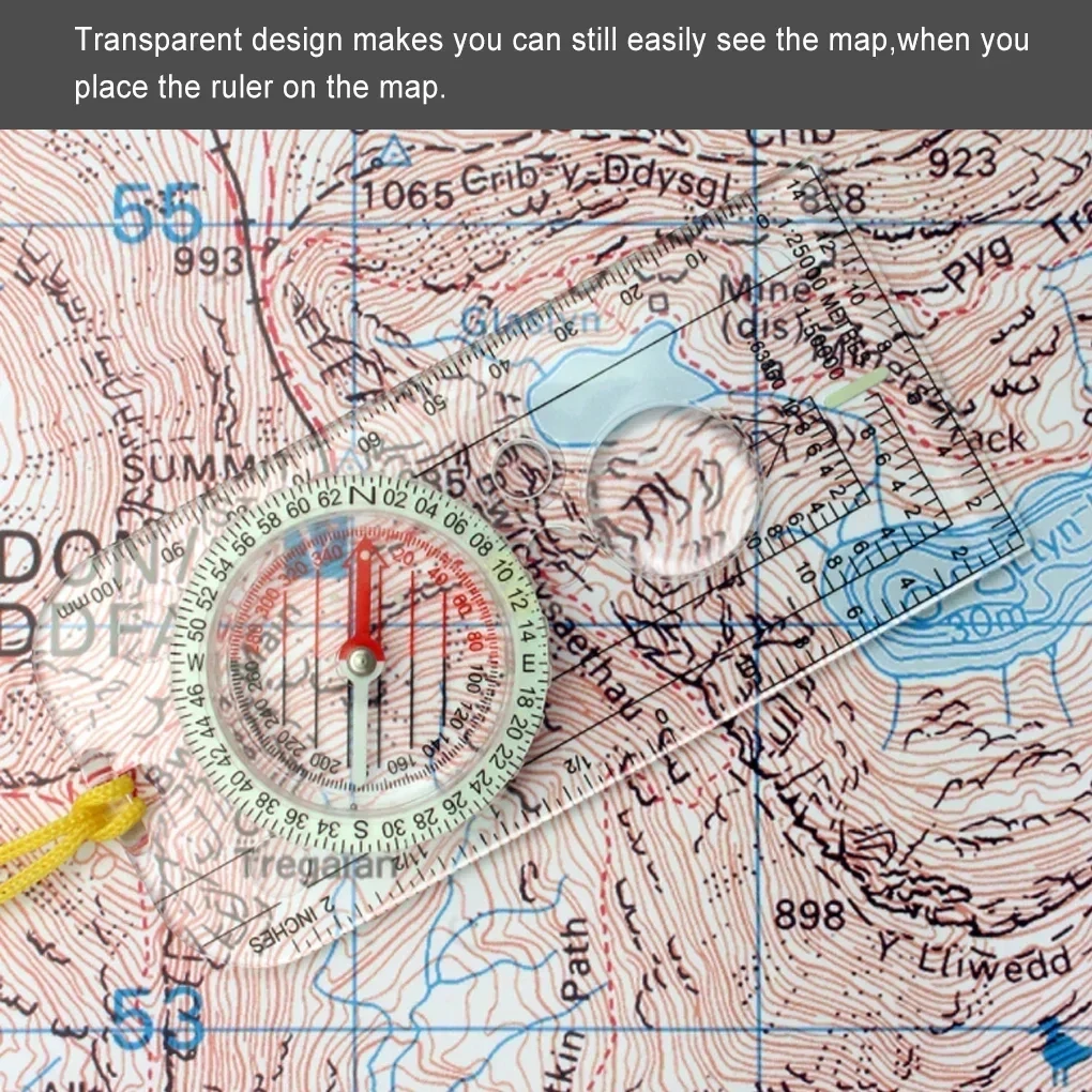 Portable Nautical Map Ruler Co - Map Compass Orienteering 评论和价格
