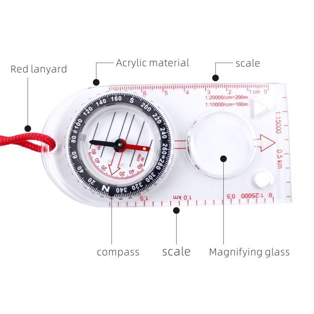 New Acrylic Map Ruler Compass  - Map Compass Orienteering 评论和价格
