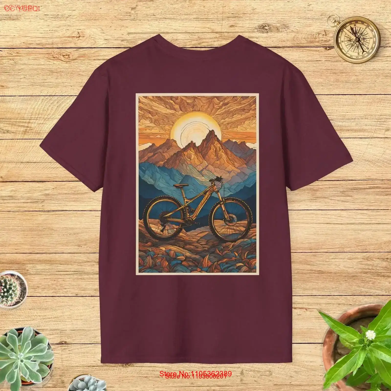 Scenic Mountain Bike Art T Shi - Outdoor Adventure Ideas 评论和价格